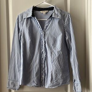 St. John's Bay Blue and White Striped Shirt